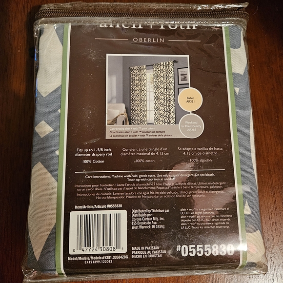 NWT Allen + Roth Back Tab Panel Curtains - Picture 3 of 3